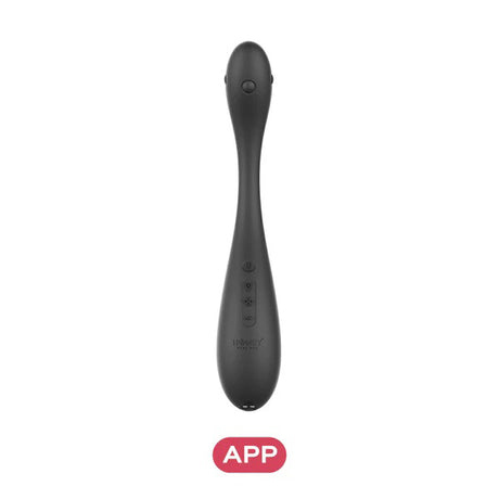 Honey Play Box Puff App-Control Inflatable Kegel Ball, Black, 9.11" - H-PB-59-990BL