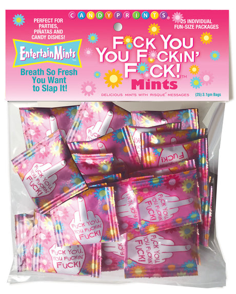 "F*Ck You You F*Ckin' F*Ck Mints! 25 Individual Fun Size Packages CP-905"