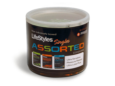 "Lifestyles Assorted Singles - 40 Count Jar LSJAR675"