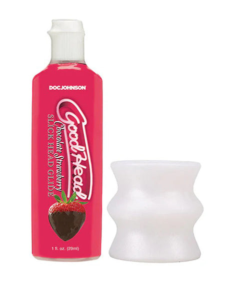 Doc Johnson Goodhead Honeymoon Head Kit — Helping Head Stroker & Strawberry Chocolate Glide - DJ1363-22-BX