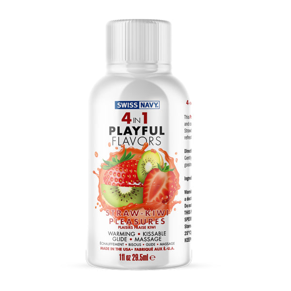 M.D. Science Lab Swiss Navy 4-in-1 Strawberry Kiwi Personal Lubricant, 1 fl. oz. - MD-SN4N1FSKP1