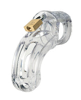 The Curve 3 3/4" Curved Cock Cage & Lock Set - Clear by CB-X