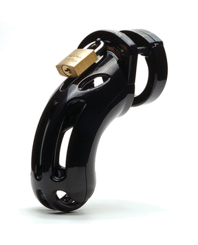 The Curve 3 3/4" Curved Cock Cage & Lock Set - Black by CB-6000