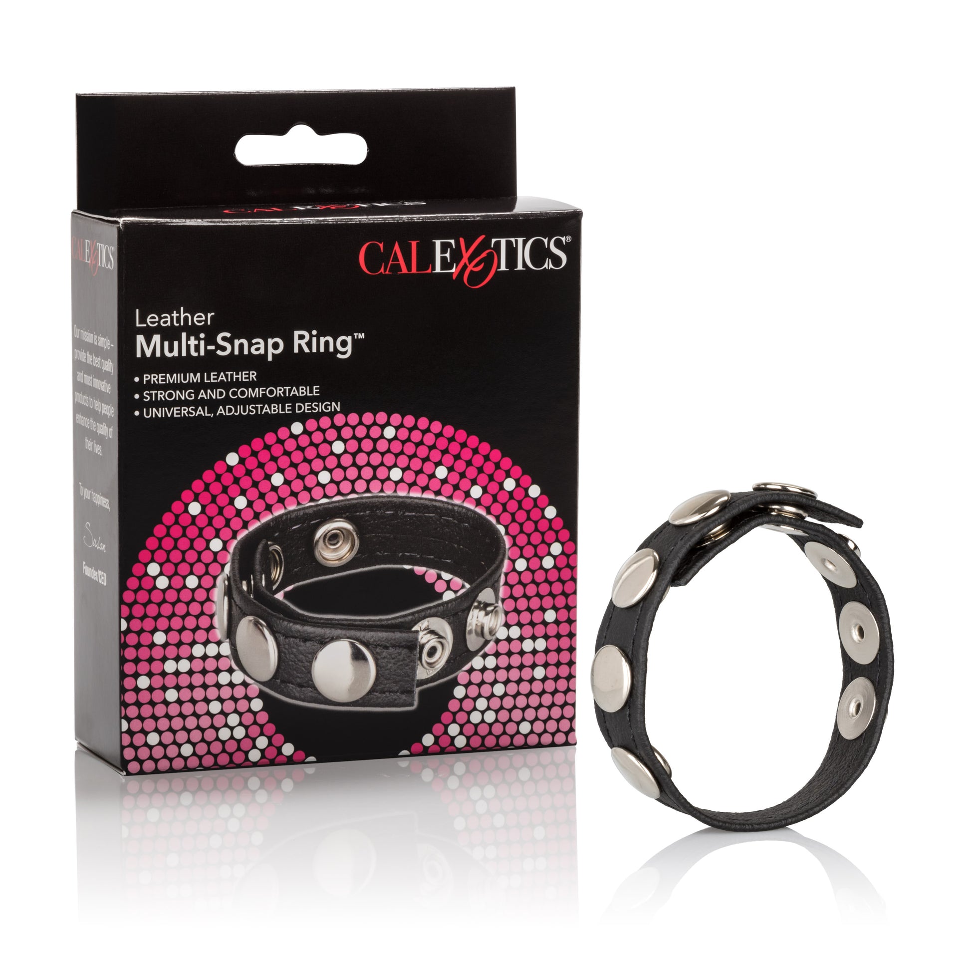 Leather Multi-Snap Ring by CalExotics