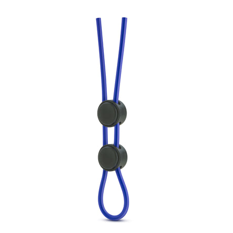 Blush Stay Hard Silicone Double Loop Cock Ring — Blue - BL-32092