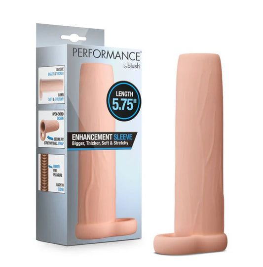 Blush Performance Enhancement Sleeve — 5.75 Inch, Beige - BL-26843