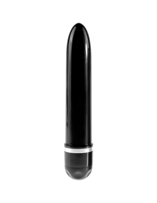 King Cock 7 Inch Vibrating Stiffy - Brown
