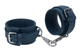 Sportsheets Signature Twilight Tease Ankle Cuffs — Blue, Cashmere-Touch Silicone - SS68105