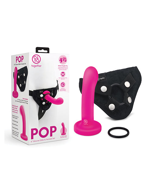Together Pop 5.5 Silicone Dildo & Harness Set by Together