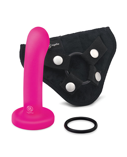 Together Pop 5.5 Silicone Dildo & Harness Set by Together