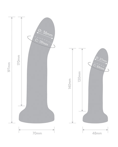 Together DUO 2‑Piece Silicone Dildo & Adjustable Harness Set (5.5" & 7.75")
