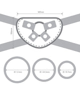 Together Tilt 6.5-inch Vibrating Silicone Dildo & Harness Set