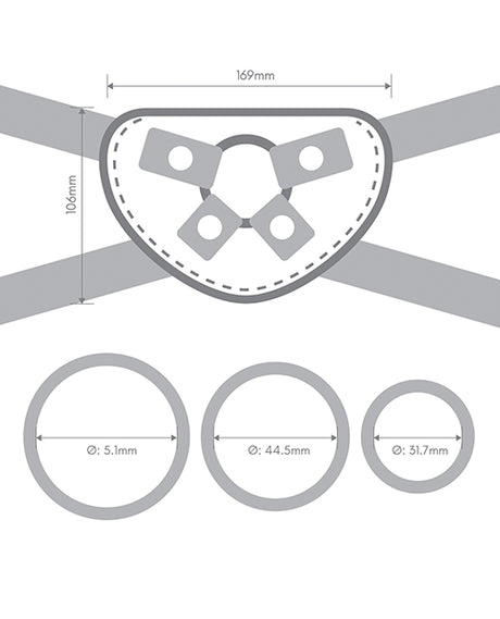 Together Tilt 6.5-inch Vibrating Silicone Dildo & Harness Set