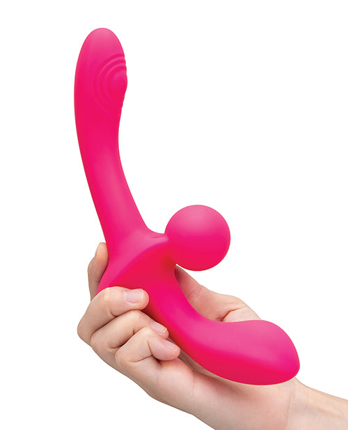 Together Double Tap Double-Ended Vibrating Strapless Strap-On by Together