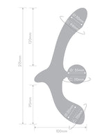 Together Double Tap Double-Ended Vibrating Strapless Strap-On by Together