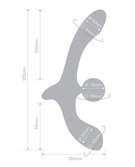 Together Double Tap Double-Ended Vibrating Strapless Strap-On by Together