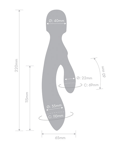 Together Tri Delight Dual-Ended Triple Stim Wand & Rabbit Vibrator by Together