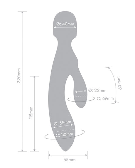 Together Tri Delight Dual-Ended Triple Stim Wand & Rabbit Vibrator by Together