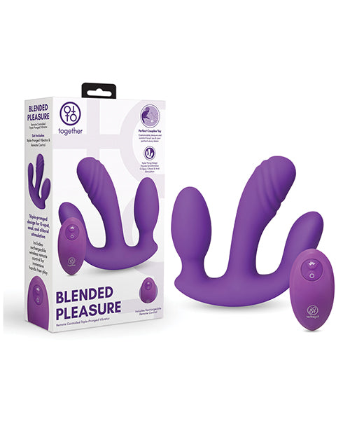 Together Blended Pleasure Remote Controlled Triple-Pronged Vibrator by Together