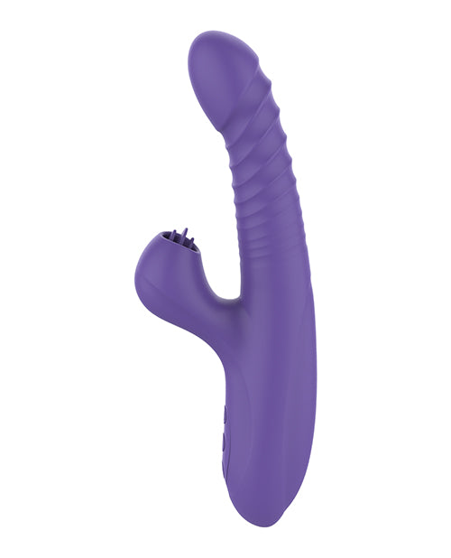 Omega Multi Function Warming Head Rabbit Vibe - Purple by Noire Collection