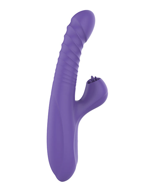 Omega Multi Function Warming Head Rabbit Vibe - Purple by Noire Collection