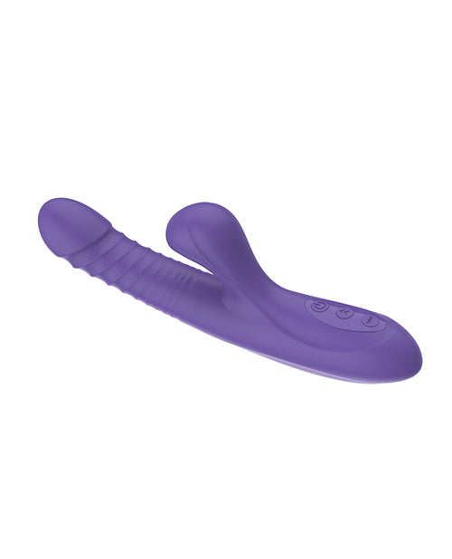 Omega Multi Function Warming Head Rabbit Vibe - Purple by Noire Collection
