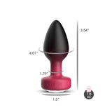 Viben Eluxe Vibrating Anal Plug — Ruby Ombr, Medium, Remote - VB-CC9155