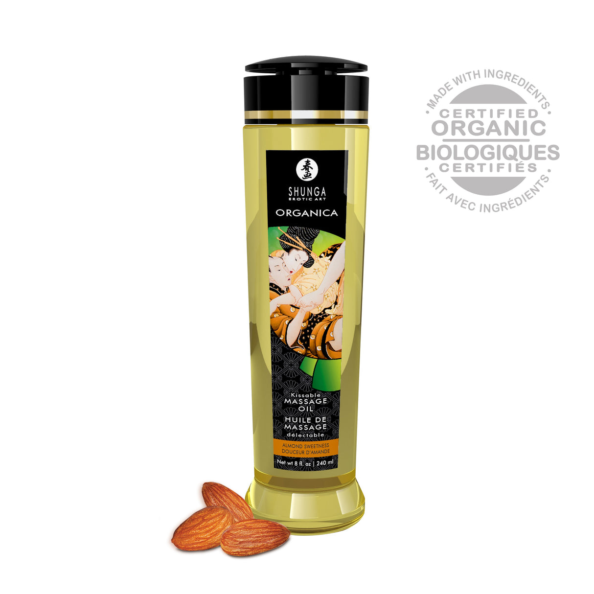 Shunga Organica Almond Sweetness Massage Oil — 8 fl. oz. - SHU1312