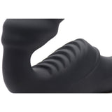 Slim Rider Ribbed Vibrating Silicone Strapless Strap-On by XR Brands