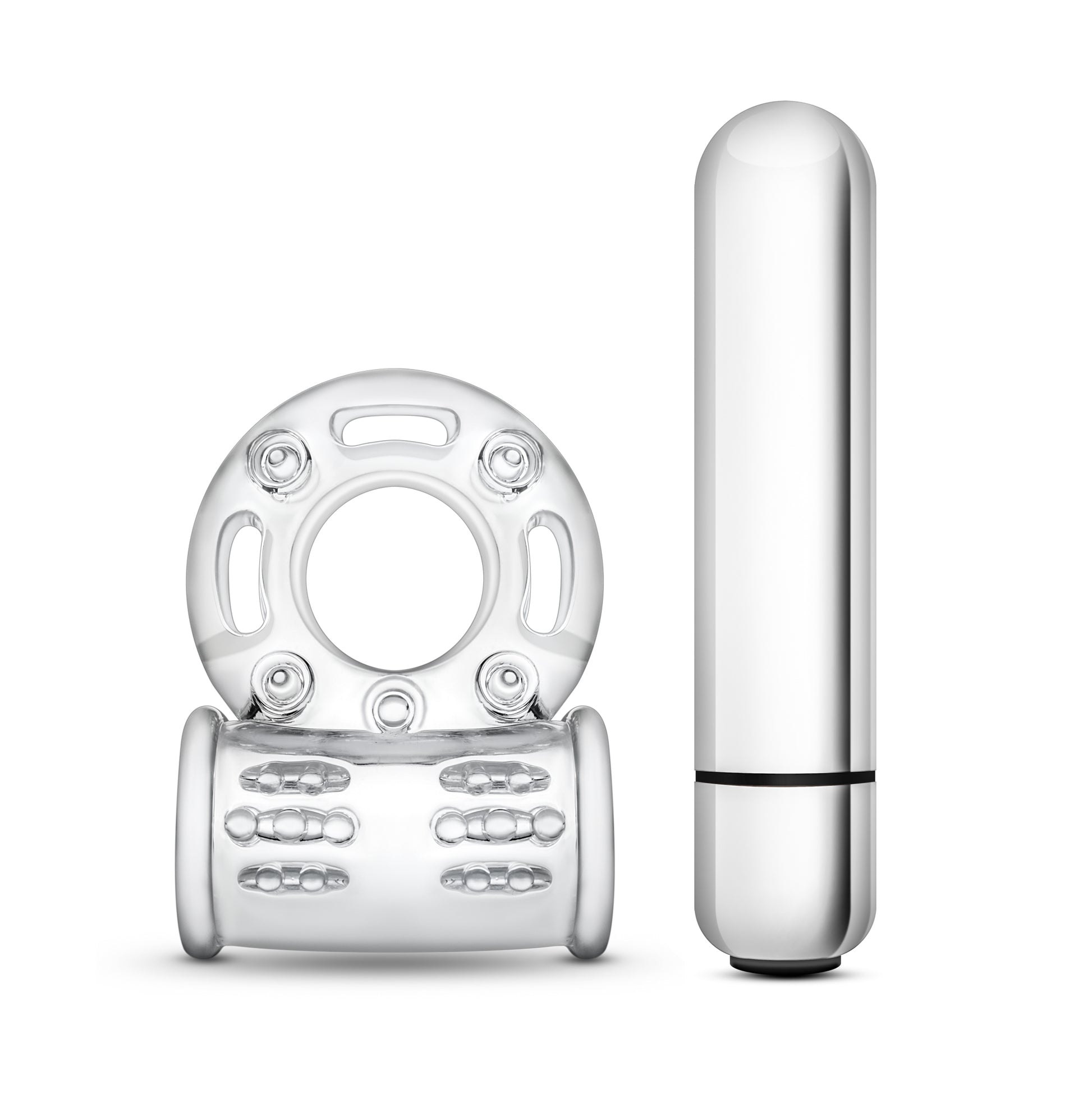 Stay Hard 10 Function Vibrating Bull Ring - Clear by Blush