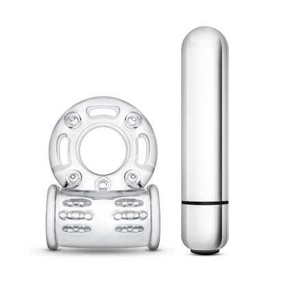 Stay Hard 10 Function Vibrating Bull Ring - Clear by Blush
