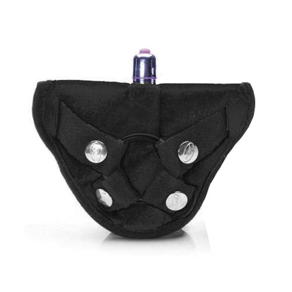 Tantus Silicone Velvet Vibrating Harness with Removable Bullet - TS891