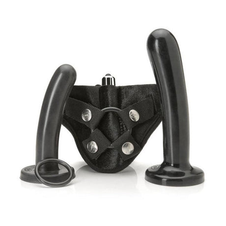 Tantus Bend Over Intermediate Silicone Strap-On Kit — Black - TS902BK