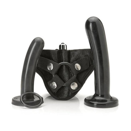 Tantus Bend Over Intermediate Silicone Strap-On Kit — Black - TS902BK