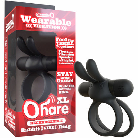 Screaming O Ohare XL Rechargeable Vibrator Ring — Black - SO-RHARXL-BL