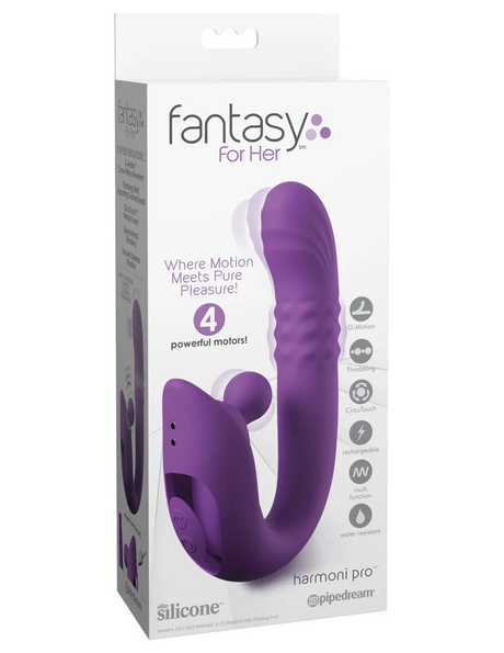 Pipedream Fantasy for Her Harmoni Pro Dual-Action Massager — Purple - PD4990-12