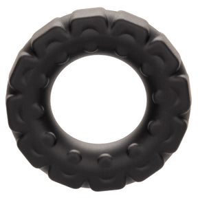 CalExotics Alpha Liquid Silicone Prolong Tread Ring — Black, 1 in (2.5 cm) - SE1491652