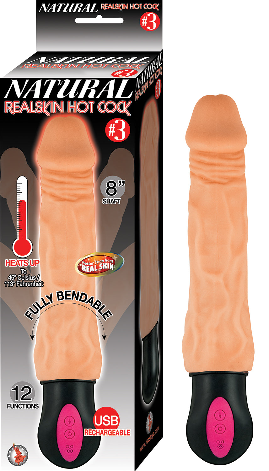 Natural Realskin Hot Cock #3 - Flesh by Nasstoys