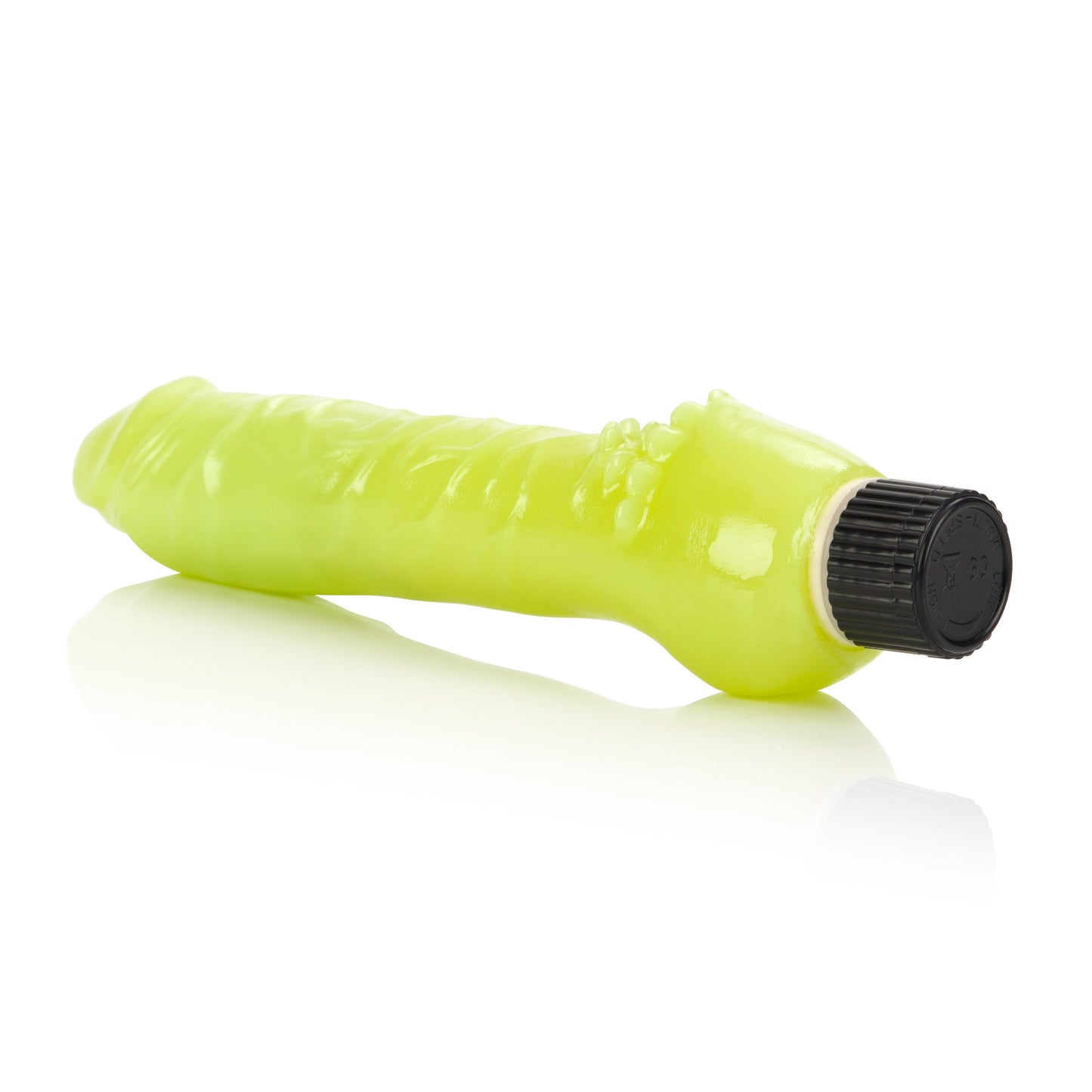 Glow-in-the-Dark Jelly Penis Vibe 7 Inches - Green by CalExotics