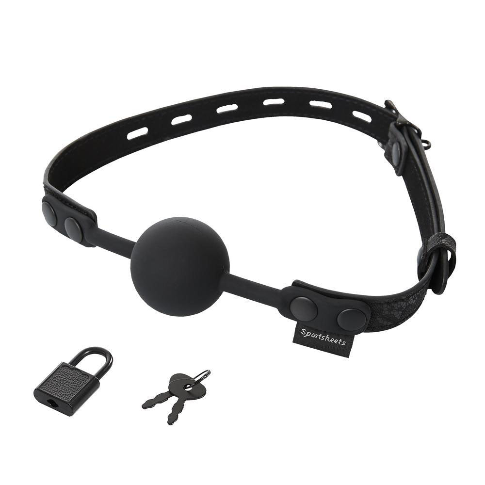 Sincerely Locking Lace Ball Gag by Sportsheets