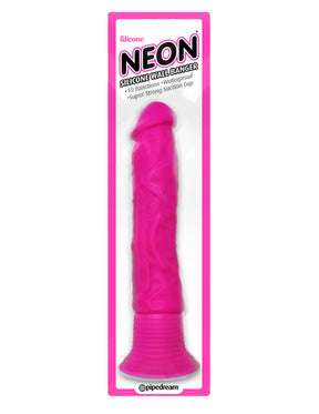 Pipedream Neon Silicone Wall Banger Vibrator — Pink, Suction-Cup - PD1448-11