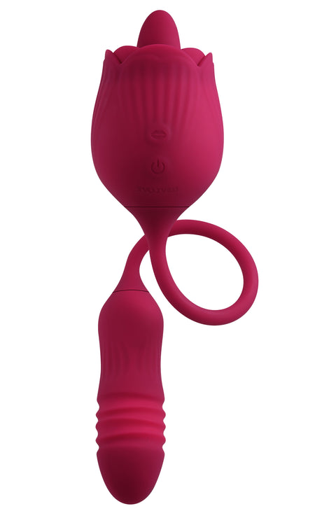 Evolved Novelties Wild Rose Red Dual-Motor Vibrator - EN-RS-1225-2