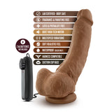 Blush Coverboy The Boxer Vibrating Dildo, 9" Mocha - BL-27467