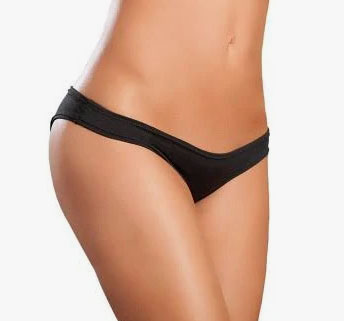 Mapale Mini Scrunchy Panty — Small/Medium, Black - GE-3015BLKSM