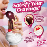 XR Brands Banana Split Chocolate-Dipped Silicone Dildo, 7.4 in - CN1027