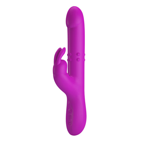 Pretty Love Reese Rabbit Vibrator, Purple, USB Rechargeable - BI-014902