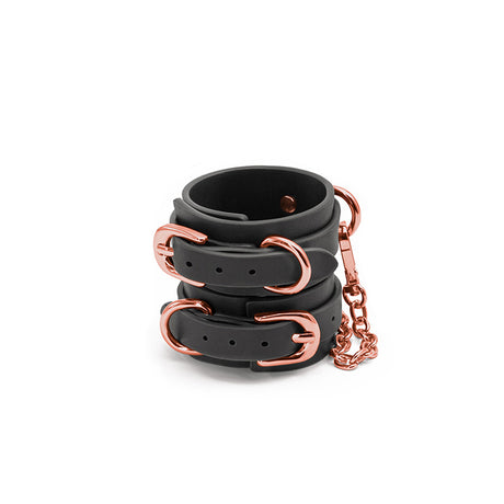nsnovelties Bondage Couture Wrist Cuffs — Black - NSN-1306-33