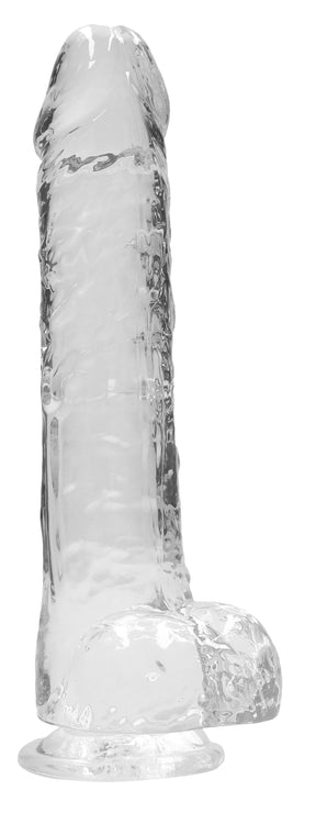 Shots 9.8-inch Realistic Dildo with Balls — Translucent Suction Cup - SH-REA093TRA