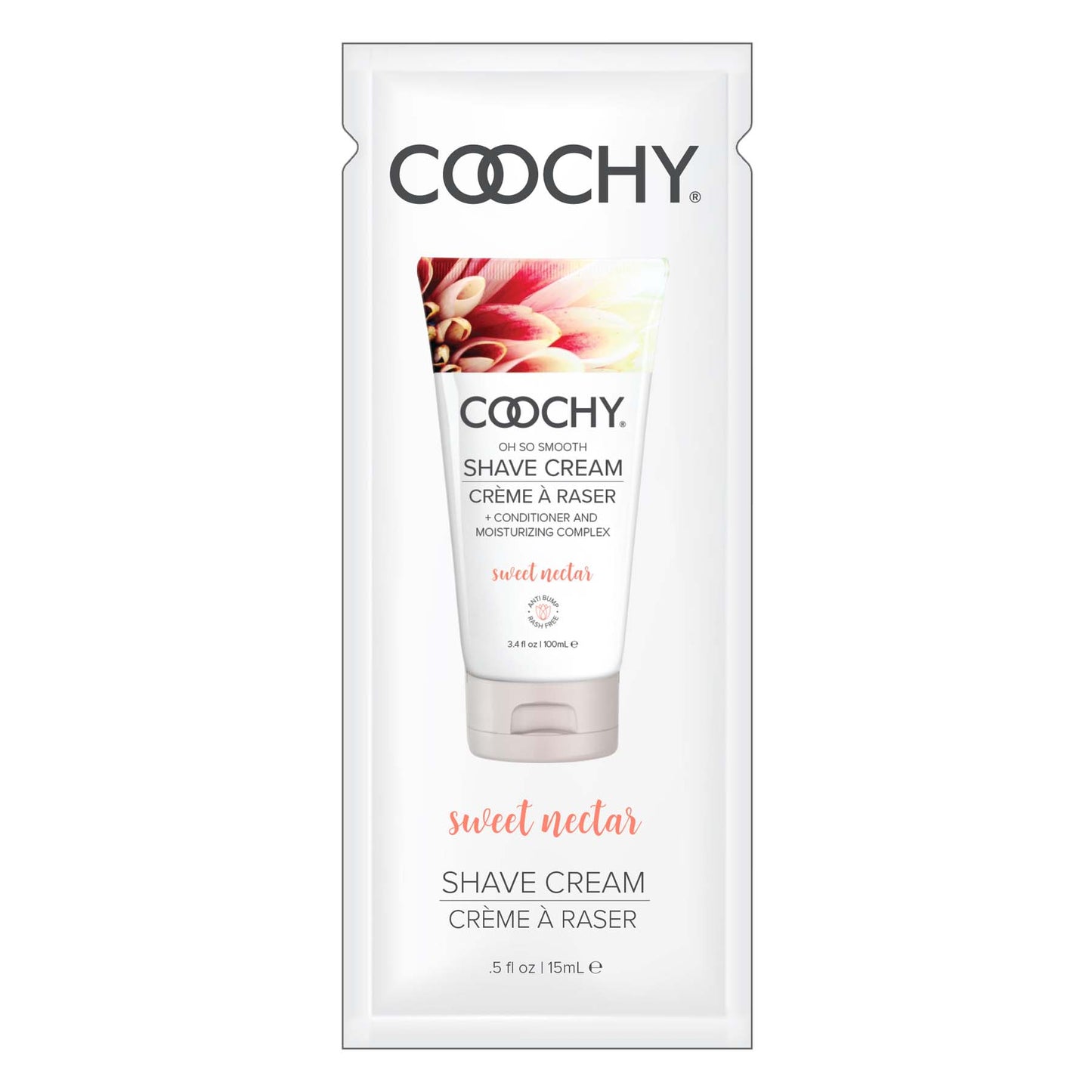 Coochy Shave Cream - Sweet Nectar - 15 ml Foils 24 Count Display by Classic Brands