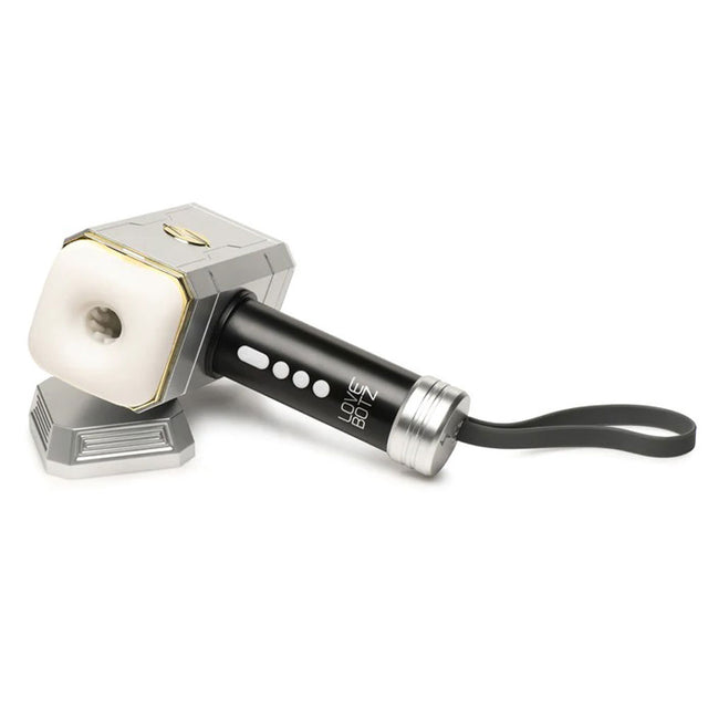 XR Brands Thunder Stroker Sucking Masturbator — Silver, Rechargeable - LB-AH366